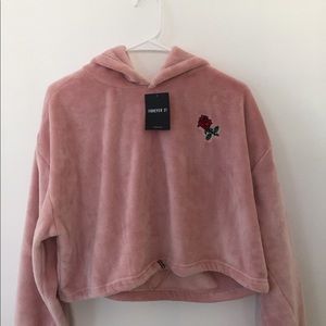 Pink rose hoodie